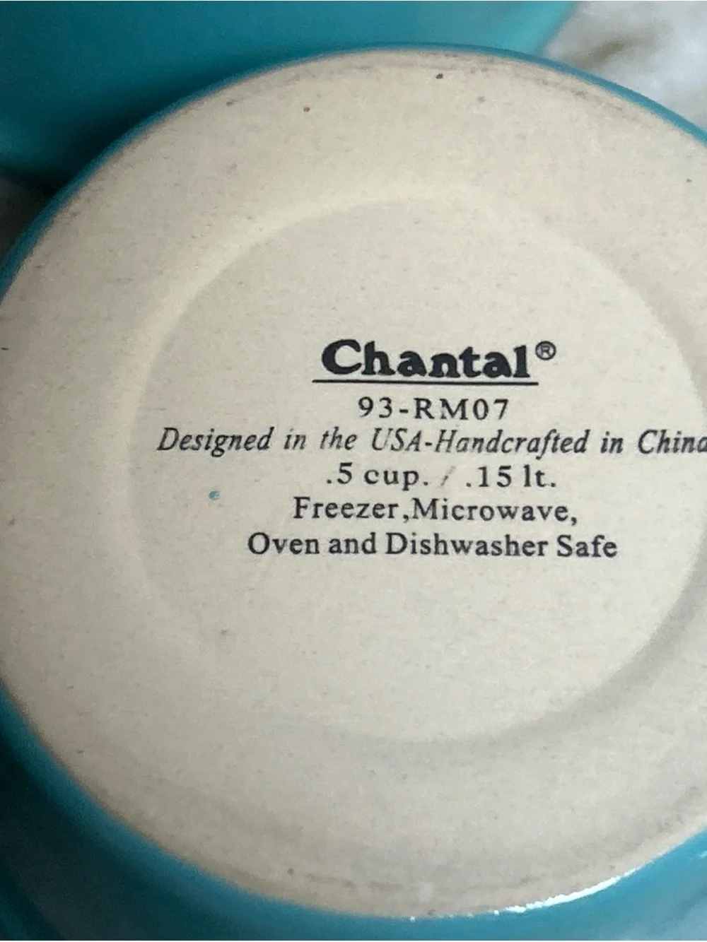 Chantal Ramekins Set Of 4 Turquoise Blue Baking Dish Custard 1/2 Cup holiday